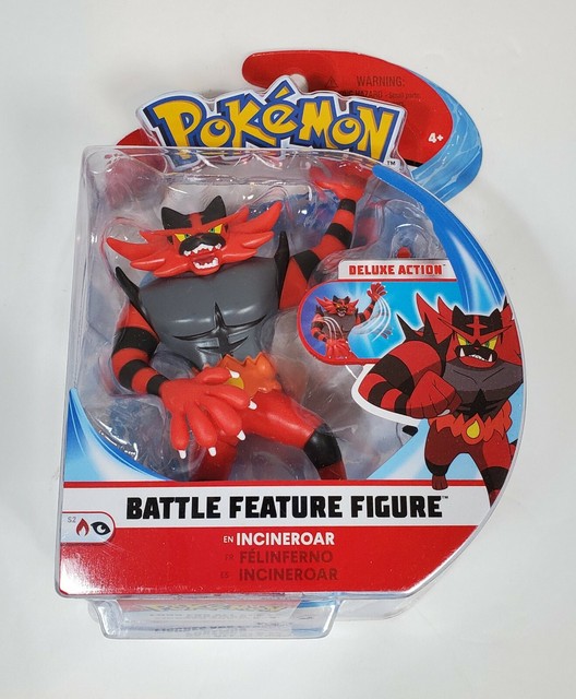 Incineroar Pokemon Battle Feature Figure Deluxe Action Wicked Cool Toys