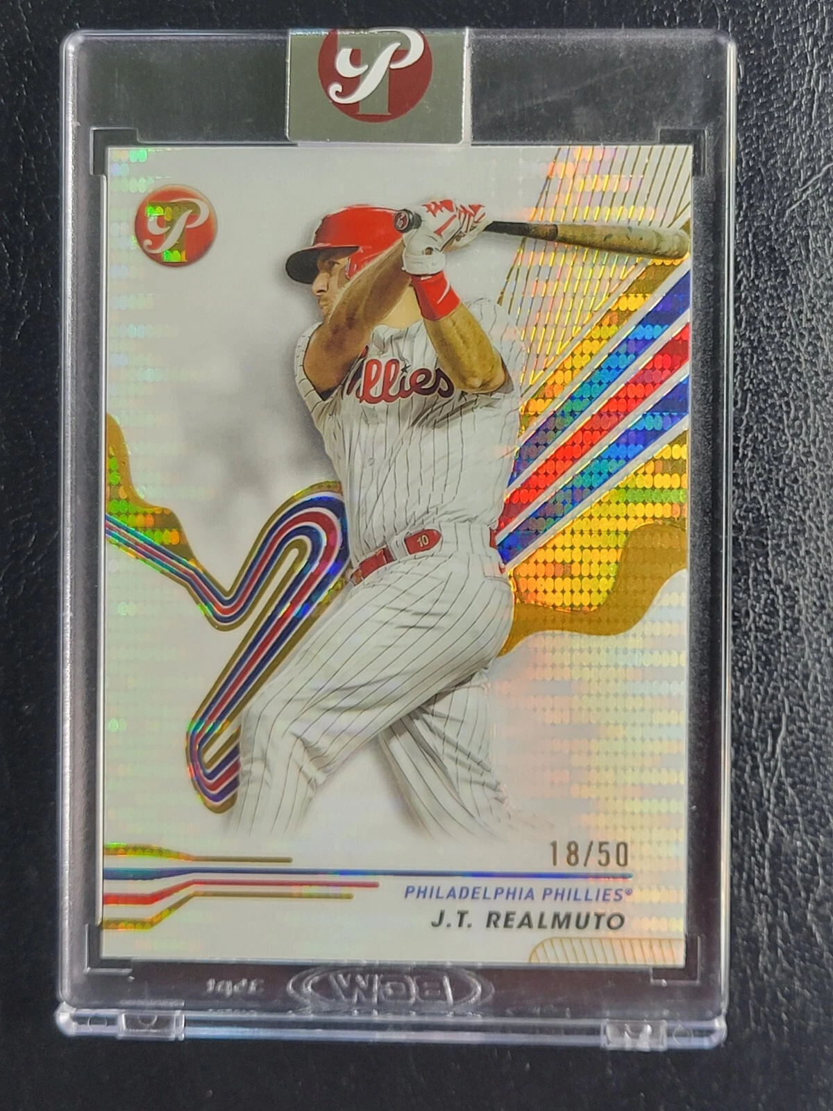 2024 Topps Pristine J.T. Realmuto Encased Gold Pristine Refractor /50 Phillies