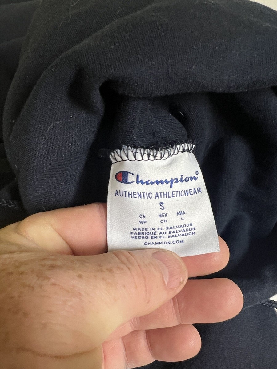 Small Champion Connecticut College Blue Hoodie Sweatshirt Pullover