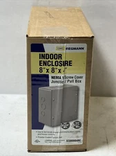 Hubbell Wiegmann Indoor Enclosure 8" x 8”x 4” Screw Cover Junction / Pull Box