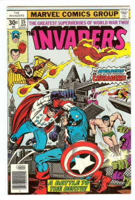 INVADERS #15 7.0 // JACK KIRBY & JOE SINNOTT COVER MARVEL COMICS 1977