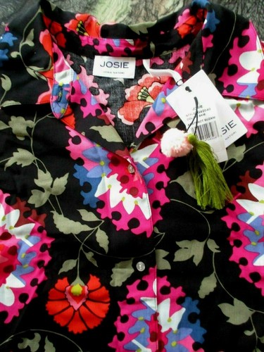 JOSIE NATORI SLEEPSHIRT LOUNGEWEAR BUTTON DOWN LONG SLEEVE RAYON WOVEN S NEW - Bild 2 von 12