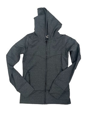 *New Balance*~Heidi Klum~Women's Small Dark Gray Zip Hoodie Jacket EUC 