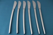 6 Dinner Knives Solid WMF NORDIC Stainless Modern 9 5/8"