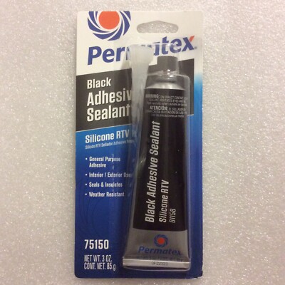 Permatex Black Adhesive Sealant ~ Silicone RTV ~ 81158 ~ 75150 ~ USA!