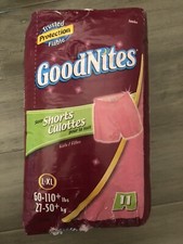 NEW Vintage 1 Pack Goodnites Sleep Shorts Pink L-XL 60-110 lbs Diaper Pull Up