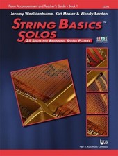 STRING BASICS SOLOS PIANO ACCOMPANIMENT AND TEACHER'S GUIDE BOOK 1 25 SOLOS KJOS