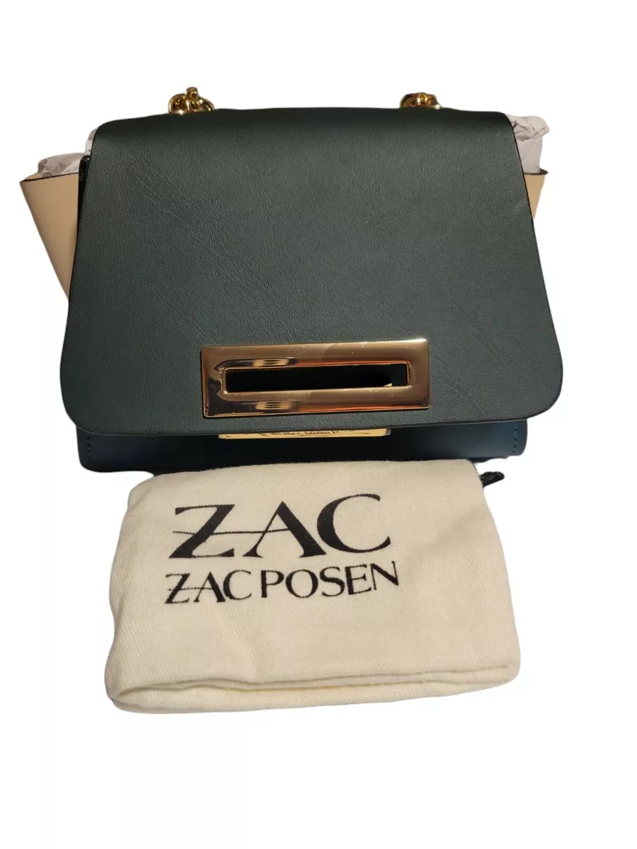 NEW Zac Posen style ZP5980-446 Eartha Iconic Mini Chain Crossbody  Green/cream