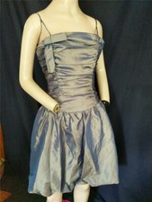 TAUPE SPAGHETTI STRAP RUCHED RHINESTONE PROM HOMECOMING SHORT DRESS 34" BUST