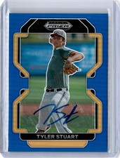 2022 Prizm Draft Picks Blue Refractor Tyler Stuart Auto 37/99 (B72) Nationals