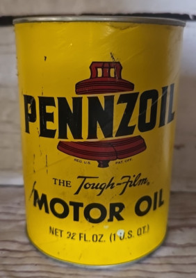 ORIGINAL Vintage PENNZOIL SAE 70 - Motor Oil - One Quart 32oz - FULL - Paper Can