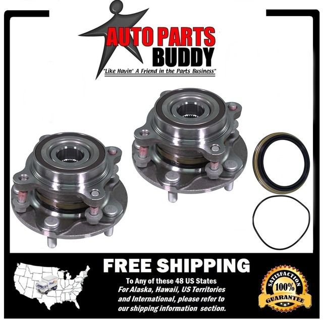 2 New Front Wheel Hub Bearing Assembly 4WD Tundra Sequoia Land Cruiser