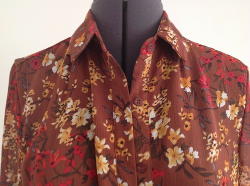 Blouse - Brown/Floral - M/L - Kilibbi - Picture 5 of 8