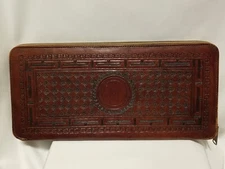Vintage Artmex Genuine Leather Hand-Tooled Wallet/Bankers Wallet
