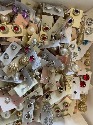 Lotto all'ingrosso di 25 paia di orecchini a perno assortiti nuovi Bling Glam - Foto 9 di 11