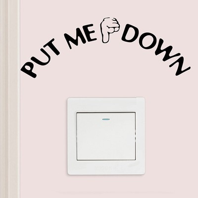Simple Gesture Toilet Stickers Home Decor Personality Cartoon Wall Stickers _r1