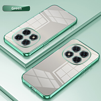 For Xiaomi Redmi Note 14 Pro 5G, Luxury Plating Bumper Clear Case Soft TPU Cover