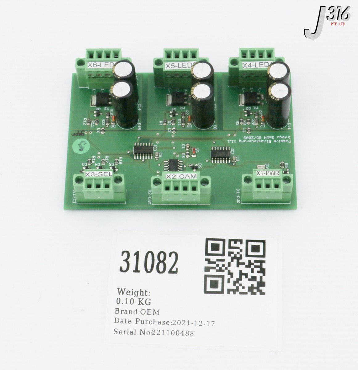 31082 INTEGO PCB, PASSIVE FLASH CONTROL BOARD V1.1 (NEW) 05/2009