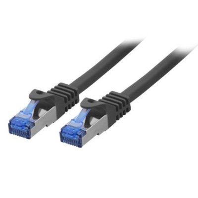 BIGtec 5 x 1m CAT7 Patchkabel schwarz Netzwerkkabel Ethernet Kabel Netzwerk