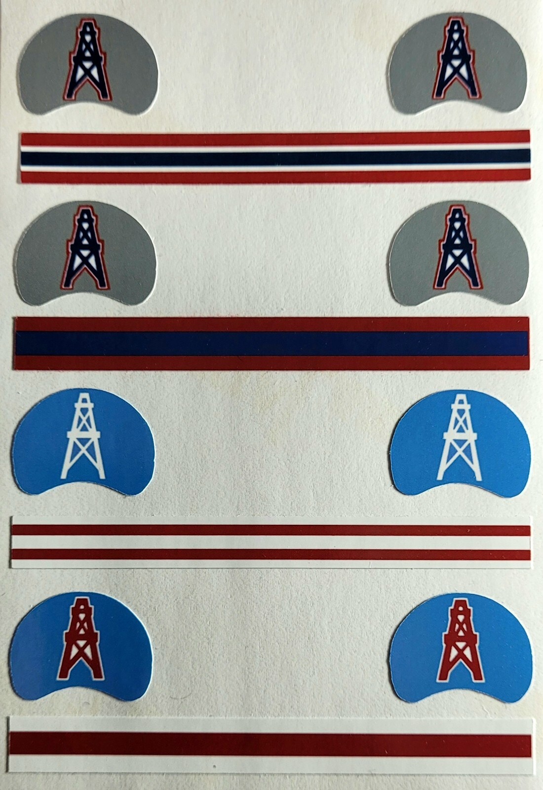 19601974 Houston Oilers Custom Gumball Mini Helmets Decals eBay