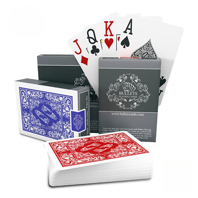 Pokerkarten aus Plastik, Poker-Size, Doppelpack, Jumbo Index