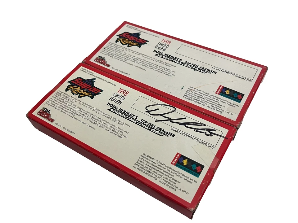 1998 Racing Champions Doug Herbert 1/64 Snap On Top Fuel Dragster NHRA RED -TWO - Image 2 of 4