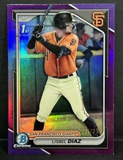2024 Bowman Chrome Baseball SF Giants Lisbel Diaz Purple Refractor /250