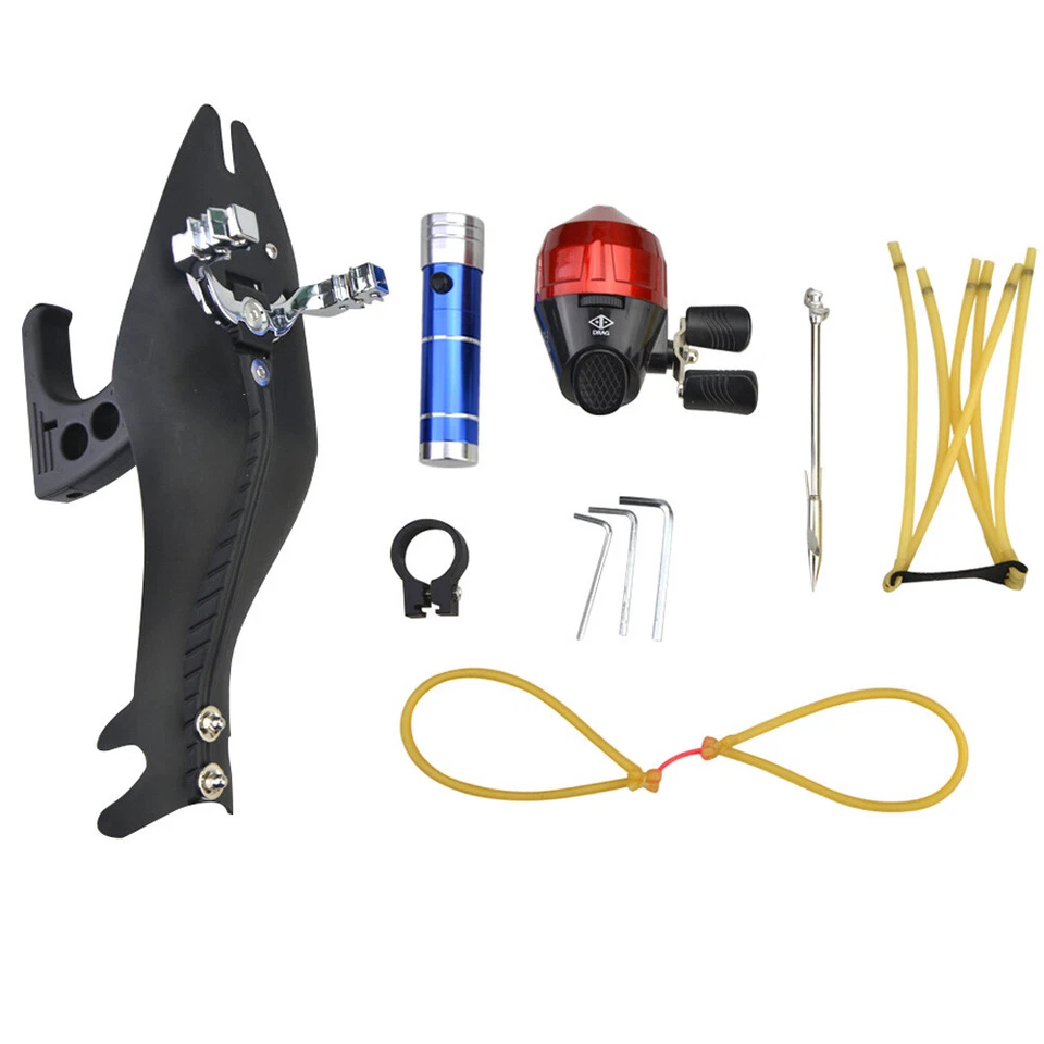 Kit de arco de pesca catapulta eslinga pesca con arco dardo carrete tiro con arco caza peces objetivo - Imagen 4 de 4