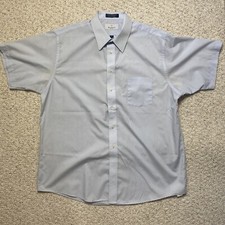 Bill Blass Mens Dress Shirt sz 17.5 Light Blue Light Academia Corporate Workwear