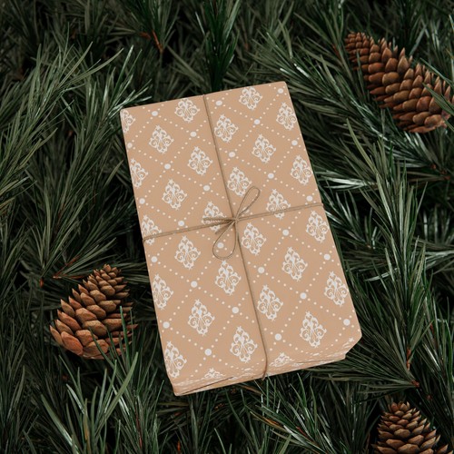Tan With White Pattern Wrapping Papers - Picture 30 of 37