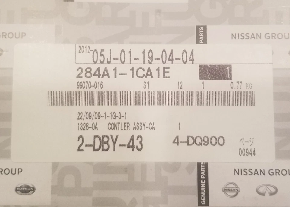 2011-12 INFINITI FX35 FX50 相机控制器电脑模块 284A11CA1E 全新原始设备制造商 — 第 3/4 张图片