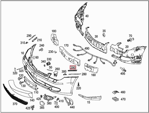 NEW GENUINE MERCEDES BENZ CLS CLASS W219 FRONT BUMPER MOUNTING BRACKET PAIR SET - Picture 3 of 3