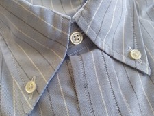 NWOT Brooks Brothers Blue Stripe Cotton Button Down 16-32 Milano MSRP 140