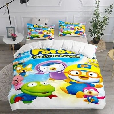 Anpassbar Bettwäsche Set 02.PORORO Bettdeckenbezug + Kissenbezüge 80x80 cm TK - Bild 1 von 2