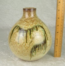 Bertoncello Pottery Vase Italy Robert Rigon Mid Century Modern 7 inch Tall