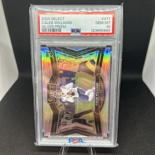 2024 Panini Select – Caleb Williams Silver Prizm Rookie PSA 10 RC BEARS 🔥🔥🔥