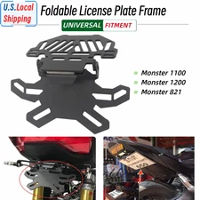 Universal Foldable License Plate Bracket Holder for Ducati Monster 1100 1200 821