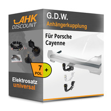 Für Porsche Cayenne 10- G.D.W. Anhängerkupplung abnehmbar + 7polig E-Satz NEU