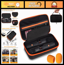 Dual Wireless Microphone Case for JBL Party Box, Karaoke, Receiver Batteries -