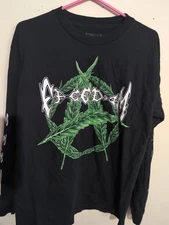 Playboi Carti X Alchemist Freedom Anarchy Weed Long Sleeve Shirt Men's Sz Large