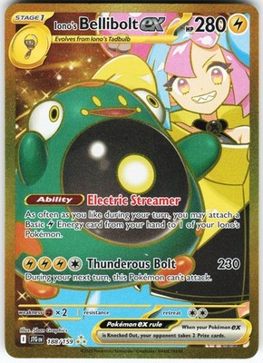Iono's Bellibolt ex - 188/159 Pokemon SV09: Journey Together Holo