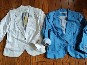 Lot Of Two Gibson Blazers Size Medium White And Blue