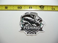 FISH BITING LURE RODS FISHING SMALL STICKER DECAL FUN SPORT FUNNY