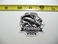 FISH BITING LURE RODS FISHING SMALL STICKER DECAL FUN SPORT FUNNY