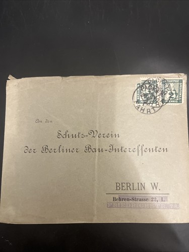 DR Privat Ganzsache Brief Berlin MeF Defekt - Packetfahrt 26.06.1897 - A34