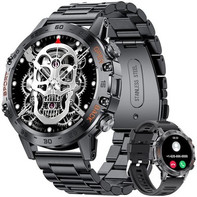 Militärische Smartwatch Herren mit Telefonfunktion 1.39 HD Touchscreen Smart