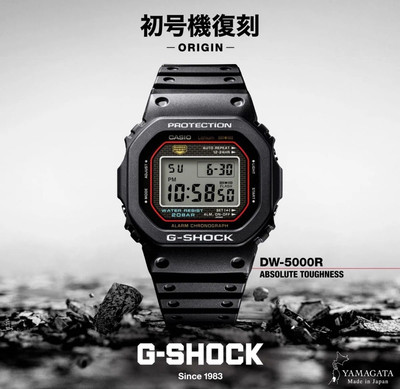 Casio G-SHOCK DW-5000R-1AJF Reprint Edition Screw Back From Casio G-SHOCK DW-5000R-1AJF Reprint Edition Screw Back From