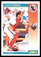 Lance Parrish 1992 Score #298 Angels MLB READ FREE SHIPPING AutographDen