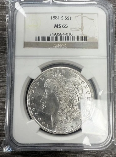 1881 S MORGAN SILVER DOLLAR ~ NGC MS65 ~ NICE COIN