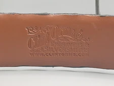 Clint Orms Engravers Silversmiths Brown Alligator Leather Strap Belt Size 36